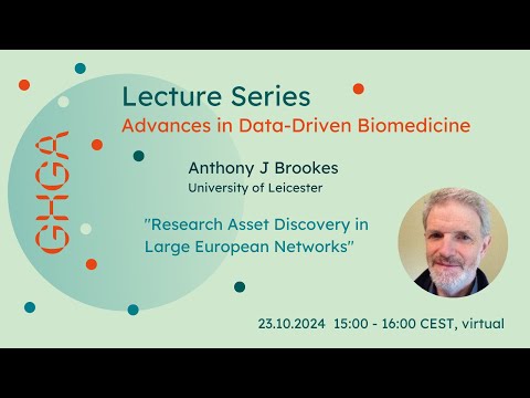 "Research Asset Discovery in Large European Networks", Anthony Brookes University of Leicester