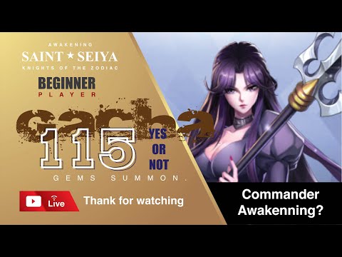 ((( Live )))  Commander Pandora Awakenning? Gacha 115  gems summon.  ( Saint Seiya Awakening )