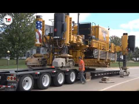 Incredible Modern Road Construction Machine  Technology - Fastest Concrete Paving Equipment Machine