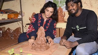 FULL VIDEO: Richa Chadha Shows Support By Making Eco-Friendly Ganesh Idols