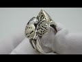 Відео огляд Срібна каблучка "Листик" 34кю