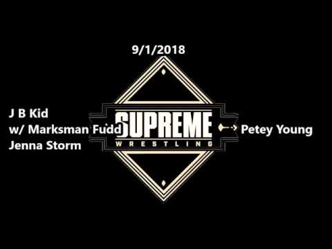 J B Kid vs Petey Young Supreme Wrestling 9/1/2018