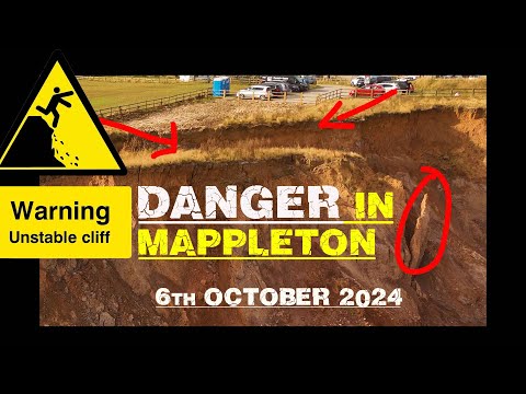 An on-going cliff collapse in Mappleton East Yorkshire #erosion #dangerous