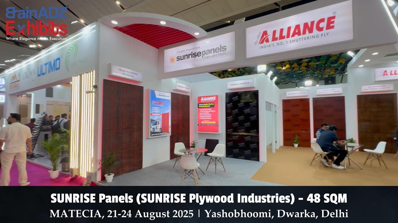 SUNRISE Panels (SUNRISE Plywood Industries) at MATECIA 2025 – Designed & Built by BrainADZ Exhibits