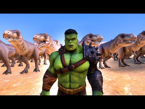 Yeşil Dev Hulk vs T-Rex Orduları Savaşıyor