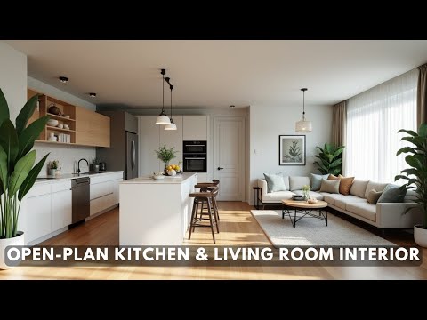 Minimal Elegancy of Open plan Living Rooms & Kitchen | Elegant Open Interior Design