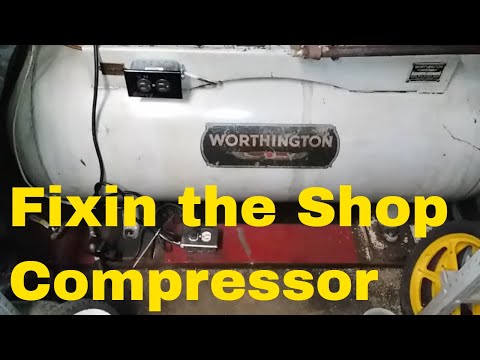 FAIL~ Fixin The Old Worthington - Fabricating Air Compressors Motor & Servicing My Old System