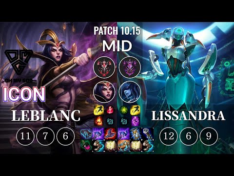 OMG icon LeBlanc vs Lissandra Mid - KR Patch 10.15