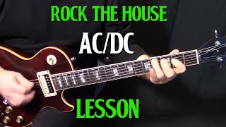 how to play &quot;Rock the House&quot; by AC/DC on guitar - rhythm guitar lesson