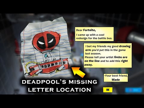 Fortnite *NEW* Find Deadpool's Letter To Epic Games - Location Guide