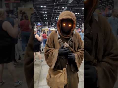 The face a #jawa makes when you tell them you have nothing to trade! #starwars #megaconorlando2023