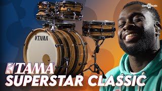 Video thumbnail for New 2023 Tama! Superstar Classic in Natural Ebony Tiger! | Gear4music Drums by Gear4music Drums