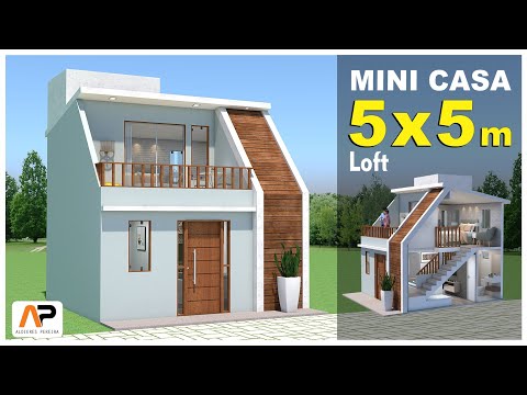 MINI CASA 5 X 5 m – Loft – modelo ousado (Faça várias para alugar)