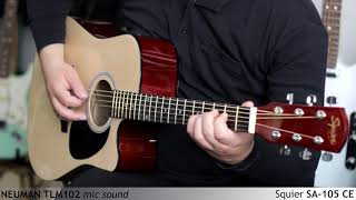 Video thumbnail for Squier SA-105 CE acoustic guitar :: Demo, Soundcheck by Darek Wawrzyniak (Darius Wave)