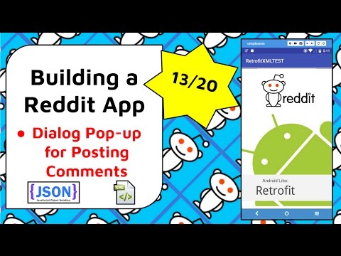 Dialog Pop up for Posting Comments Build a Reddit App Part 13