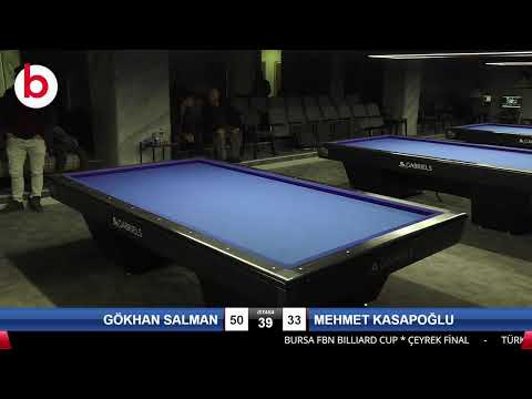 GÖKHAN SALMAN & MEHMET KASAPOĞLU Bilardo Maçı - BURSA FBN BILLIARD CUP-ÇEYREK FİNAL