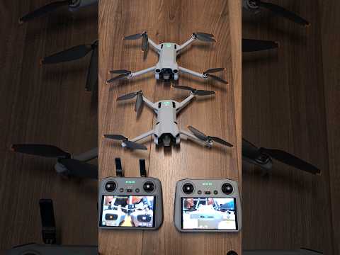 DJI Mini 4 Pro compared to Mini 3 Pro launch and landing 🔥😲 #shorts #dji #djimini4pro #djimini3pro