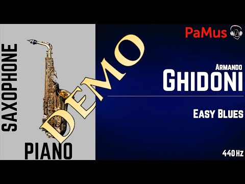 Armando Ghidoni: Easy Blues for Alto Saxophone - piano accompaniment 440Hz