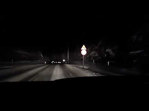 19.12.2022 ice road at night         Orneta- Milkowo