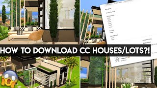 HOW TO INSTALL CUSTOM CONTENT HOUSES/LOTS (The Sims 4 Mods Tutorial)