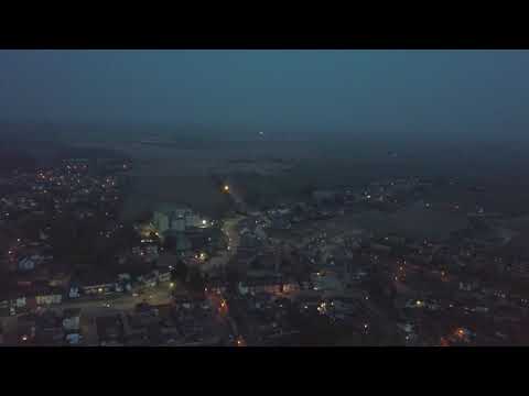 Holbeach in dusk by drone