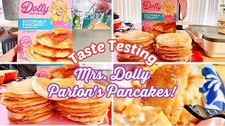 🥞DOLLY PARTON'S BUTTERMILK PANCAKE TASTE TEST! BETTER THAN IHOP & DENNY'S? ALL YOU NEED IS WATER!🥞
