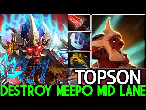 TOPSON [Troll Warlord] Destroy Meepo Mid with 200 IQ Build 7.26 Dota 2