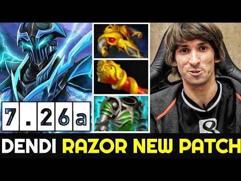 DENDI FIRST Time Razor On New 7.26a Patch With Monkey King Bar Build Dota 2