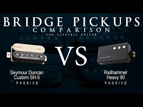 Seymour Duncan CUSTOM SH-5 vs Railhammer HEAVY 90 - Bridge Guitar Pickup Comparison Tone Demo