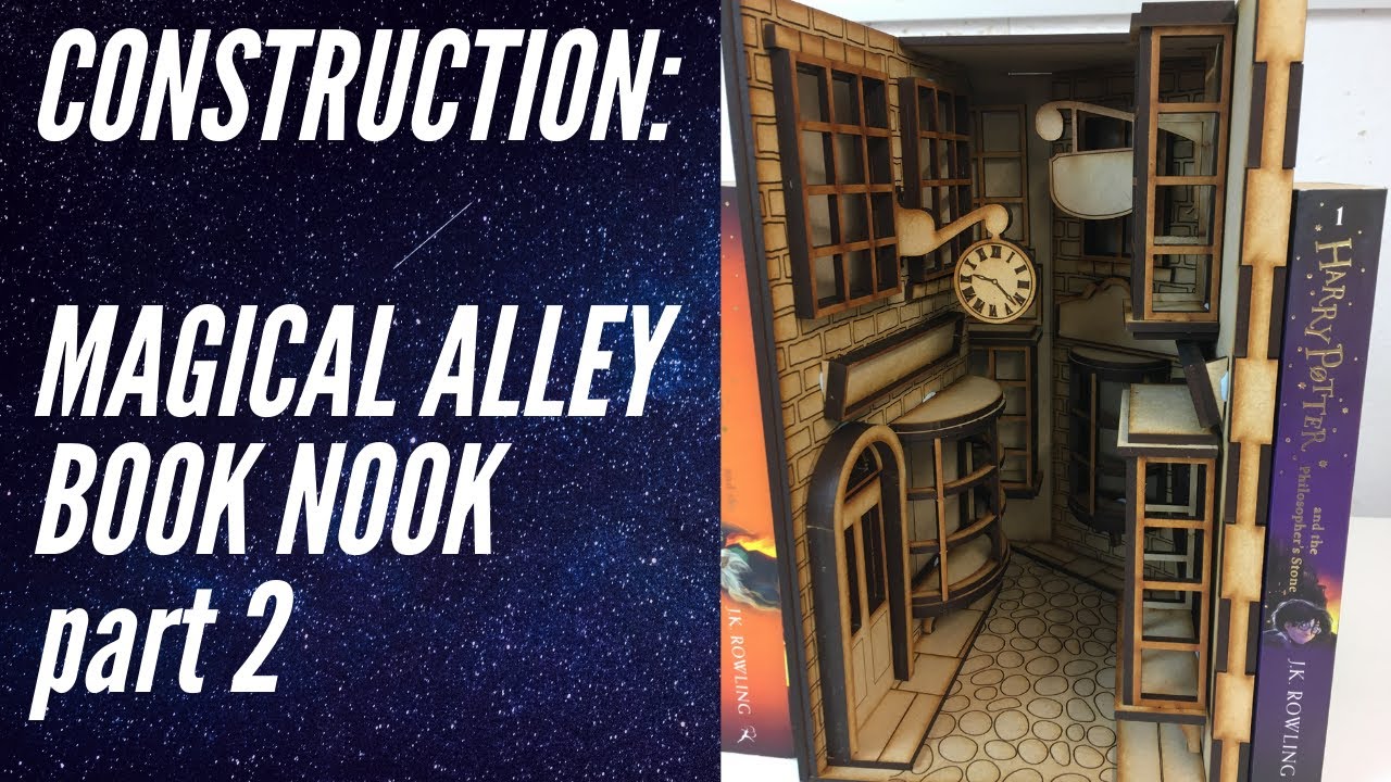Book Nook Ron's Magical Alley  Step by Step Construction Guide Part 2 #booknookron #book nook