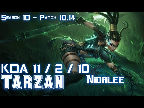 Tarzan NIDALEE vs EKKO Jungle - Patch 10.14 KR Ranked