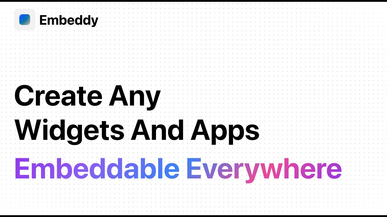 Embeddy Beta demo video Embeddy Beta demo video