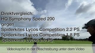 Vergleichsfliegen Speedmatten: HQ Symphony Speed 200 vs. Speedmatten von Spiderkites