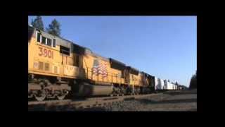preview picture of video 'May Calrailfans Meet at Colfax (5/18/13) - BNSF, a Unit Reefer Train, Tie Train, and More!'