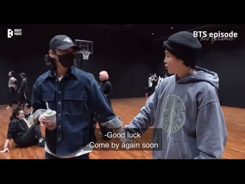Jungkook visits Jimin during”Set Me Free Pt.2” choreography practice sketch