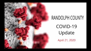 Randolph County, NC COVID Update for April 21st, 2020