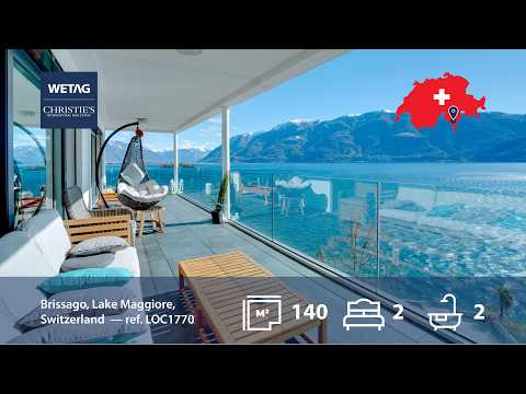 Bright, modern apartment with spacious terrace & panoramic views for sale in Brissago in Switzerland