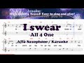 I Swear All 4 One Alto Saxophone Sheet Music Eb Key Karaoke Easy Solo Cover