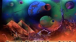 how to spray paint black light planets and pyramids