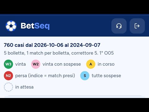 BETSEQ - web app betting calcio - football sequence