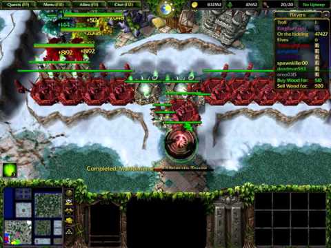 Warcraft 3: Troll and Elves SPEED X4 (Elf Gameplay)
