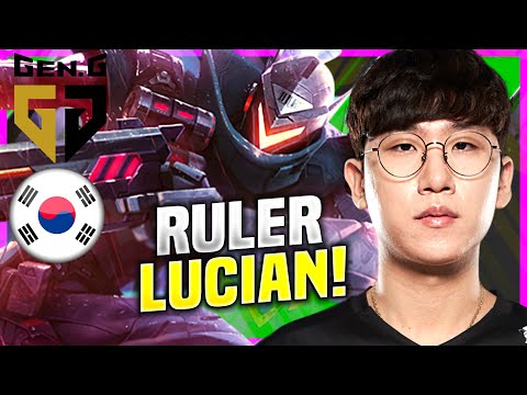 RULER CHILLING WITH LUCIAN! - GEN Ruler Plays Lucian ADC vs Senna! | KR SoloQ Patch 10.22