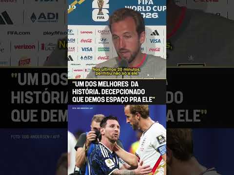 SE RENDEU AO GOAT! 👽👏🏽 Harry Kane falou sobre o tamanho do Messi para o futebol mundial #shorts