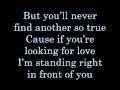 Keith Urban Standing Right In Front Of You Lyrics