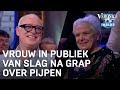 Vrouw in publiek van slag na grap over pijpen | VERONICA INSIDE