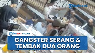 Detik-detik Gangster Bersenjata Serang Warkop di Tanah Abang, Tembak 2 Orang & Gasak Rp 2,3 Juta