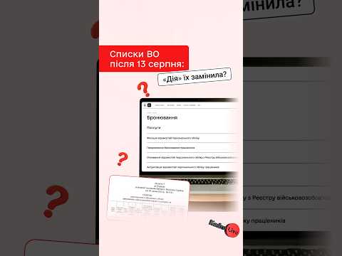 відео прев’ю для Чи можна не вести Списки ВО з 13.08