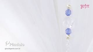 Cortina Elegance Cavalinho de Balanço Azul | Ref: 59446