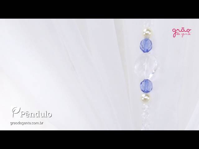 Cortina Elegance Cavalinho de Balanço Azul | Ref: 59446