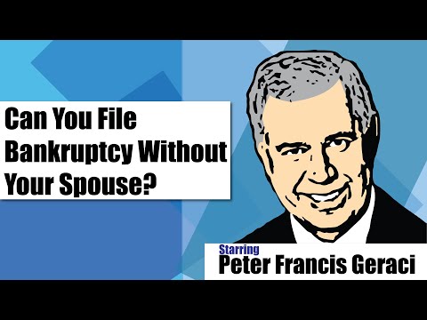 Can you file bankruptcy without your spouse or...